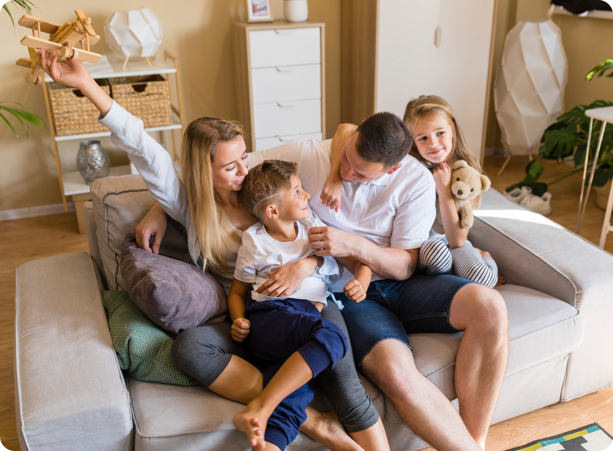 Famille connectée en fibre